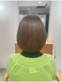20代30代丸みボブ/カーキーグレージュ