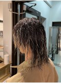 ロングヘア　ツイストパーマ