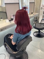 リリー(Lilley)&nbsp;(lilley内堀)チェリーレッド×ブリーチカラー×ケアブリーチ