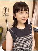 ボブ/ロブ/切りっぱなし/前髪/顔周りカット/銀座一丁目