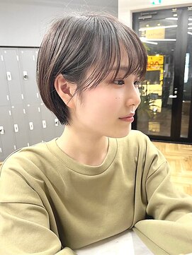 ジアン バイ ミルボン 西宮ガーデンズプラス(GIEN by milbon) くびれ丸みショート/モカブラウン/末吉 海斗