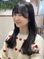 ビューブルー 亀戸錦糸町(VIEW BLUE)&nbsp;美髪カールピンクブラウンエアリーロングセミディ似合わせ前髪