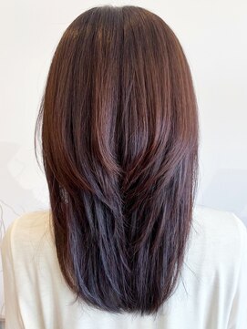 レポヘアー(Repos hair) 20代30代40代髪質改善カラーココアブラウン艶感ロングレイヤー