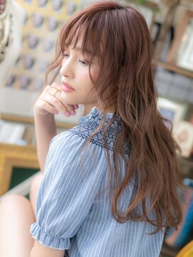 カバーヘア イヴ 戸頭店(COVER HAIR EVE) 韓国風パーマミルクティーピンクこなれロングc5戸頭20代30代40代