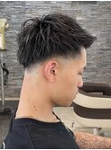 スパイキーショートカットビジネスヘア短髪ツイストパーマヘア
