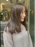 ヘーゼルベージュ/イノアカラー/ブリーチなし/似合わせカット