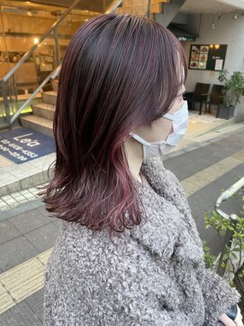 エトラ 渋谷店(etora) チェリーピンクハイライト　くびれ巻き