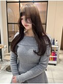 ミルクティーベージュ×ブラウン