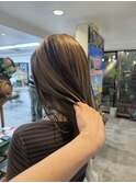 メルティ―カラーフェミニンロングマッシュウルフボブヘア着物