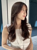 ローネス(LONESS)&nbsp;韓国風/ロングレイヤー/レイヤーカット/ブラウンベージュ/艶髪