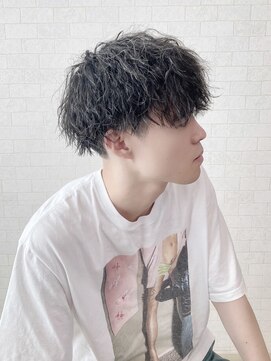 アクトヘアー 豊田山之手 メンズマッシュ刈り上げツイストスパイラルパーマ