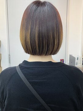 キューズ クラブ(cuz KLUB) ブリーチデザインベージュボブ