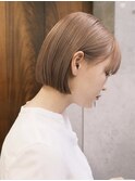 ボブ 外ハネボブ くびれヘア 切りっぱなしボブ 暗めカラー