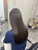 ファビ 渋谷(Fab)&nbsp;くびれヘア/暗めカラー/アプリコットオレンジ/縮毛矯正