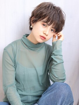 ヘアリゾート バレンタイン(hair+resort valentine) くせ毛風毛先パーマで作る大人マッシュショートヘア