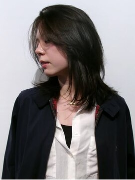 ブロック ジャポン(bloc japon) layer×Olive gray レイヤーカット ミディアムレイヤー