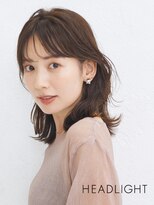 アーサスバイヘッドライト 仙台長町店(ursus by HEADLIGHT) ミディアムレイヤーボブ×小顔×オリーブグレーブラウン/黒髪