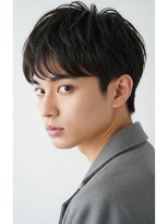 シスタ(SISTA) ブルーブラック/刈り上げセンターパート/黒髪/ツーブロック