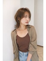 バグズ ヘアデザイン 桔梗が丘店(Baguz HAIR DESIGN) くびれレイヤー外ハネミディ透明感ベージュカラー