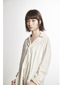 短め前髪と外はねでクールに決めるボブ