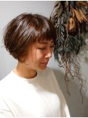 大人フレンチボブ・シアーベージュカラー【uiic umeda Sachi】