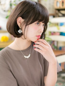 カバーヘア ブリス 戸田公園西口店(COVER HAIR bliss) ★耳かけxオリーブカラーのワンカール大人ボブ20代30代40代★7