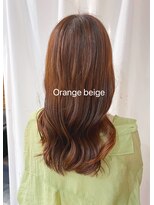 スイート ヘアデザイン(Suite HAIR DESIGN)&nbsp;オレンジベージュ ハイライト セミロング