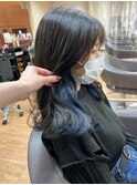 【marl.】インナーカラー ブルー