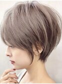 新宿 大人可愛い 20代30代40代 丸みショート 耳掛けショートボブ