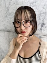 ロンド ストラーダ 心斎橋(Lond strada)&nbsp;マチルダボブ×インナーグレージュ【髪質改善/縮毛矯正】