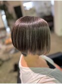 30代40代50代×ブルーグレージュ白髪ぼかし×マチルダボブ代官山