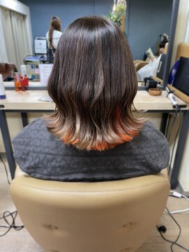 フェイス ヘアー メイク(Faith hair×make) インナーオレンジミディアムレイヤー