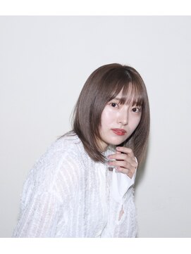 ヘアーズギャラリー なんば高島屋店(Hair's Gallery) スタイリング簡単前下がりボブ/顔まわりレイヤー/艶カラー