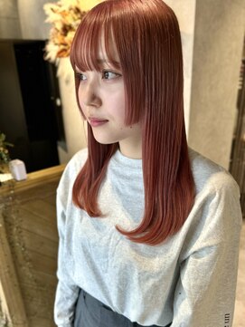 アン(un.) 【10代・20代オススメ】ハイトーン×ピンクベージュ×髪質改善