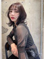 リリー(Lilley)&nbsp;【lilley 稲永麻衣】ウルフ+レイヤーカット+顔周り+天神韓国ヘア