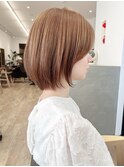 【Say.岩井】長めショートボブ×ベージュカラー×ダブルカラー