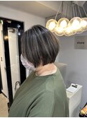 after→Before※右スワイプ小顔◎ネビージュ ハイライトカラー