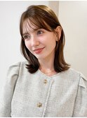 ミディアムレイヤー・ウルフヘア・シースルーバング・大人ボブ