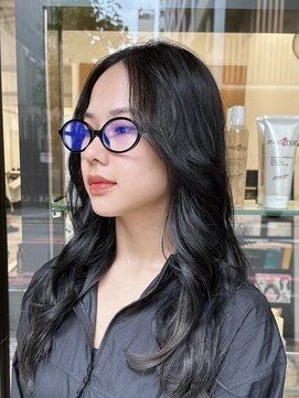 モッズ ヘア 京都店(mod's hair) 13黒髪ネビージュ小顔ワンレン前髪ロングレイヤー