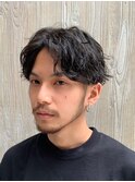渋谷ツイストスパイラルツイスパメンズビジネスヘアルーズパーマ