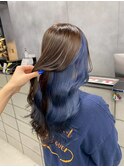大人気ブルーインナーカラー