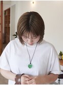 イメチェン/外ハネボブ/ワイドバング/前髪/美髪