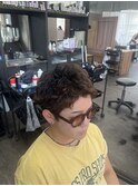 ショートアップバングパーマ