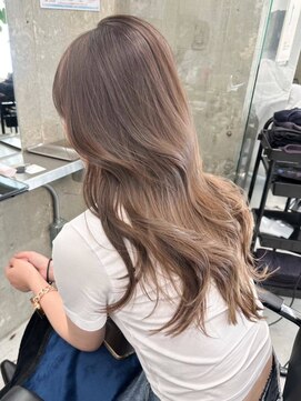 ノエ(noe) くびれヘア/アプリコットオレンジ/ハイライトカラー/栄c174