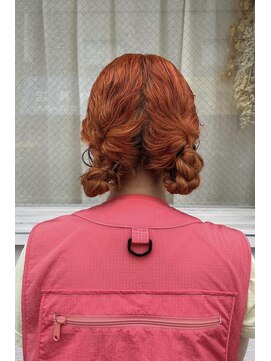 トランク ヘアー デザイン(tranq hair design) オレンジ パーマ ロングパーマ アレンジ