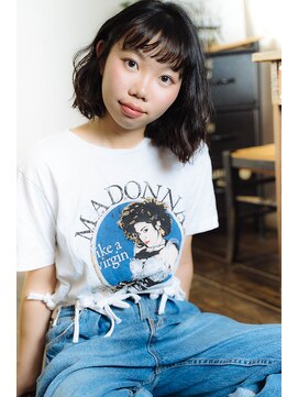 ミル 今治(1003 mille IMABALI) 黒髪でもかわいいウェーブボブ