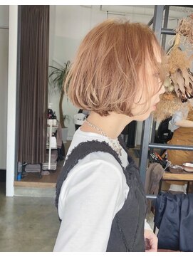 ミスターグッドモーニング(MR.GOOD MORNING) ミルクティーベージュのボブ