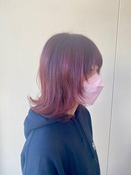 カシェ リタ ヘアー(CACHE'&RITA HAIR) ウルフ◯ピンクベージュ