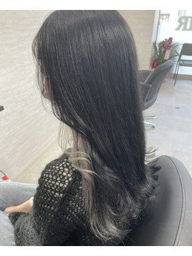 レガロヘアー(LEGARO-HAIR) ホワイトベージュのイヤリングカラー☆ブルーブラック