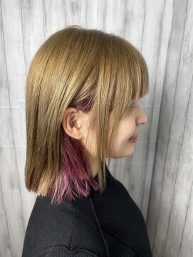 ビューティドレッセヤマノ 池袋パルコ(Beauty Dresse YAMANO) 【ダブルカラー】【ボブ】【ハイトーン】ブリーチインナーカラー